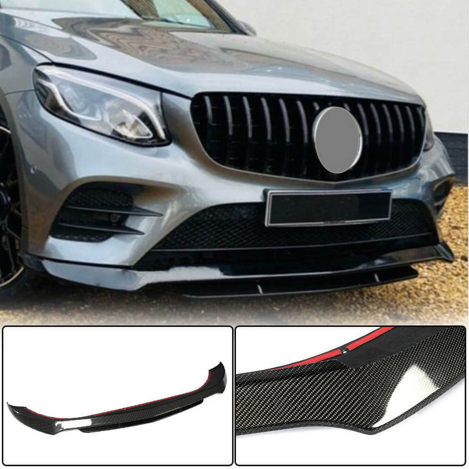 メルセデスベンツ C253 X253 GLC300 GLC350 Sport GLC43 カーボン フロントバンパー リップ スポイラー