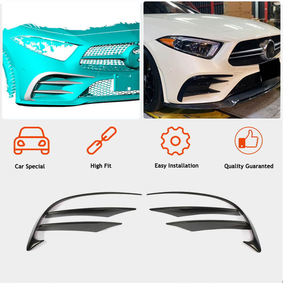 メルセデスベンツ CLS Class C257 Sport カーボン フロント Fog Lamp エアベンド Canards
