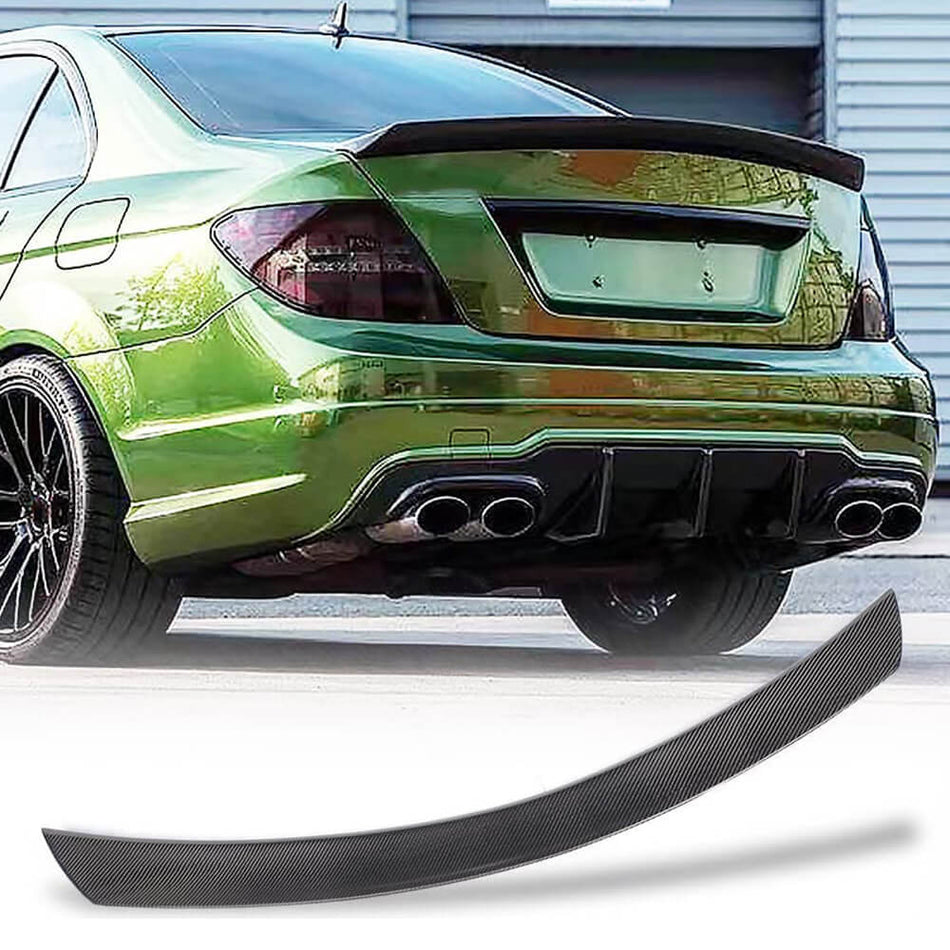 メルセデスベンツ C Class W204 カーボン リア トランク スポイラー ウィングリップ | C180 C200 C230 C250 C280 C300 C350 C63 AMG