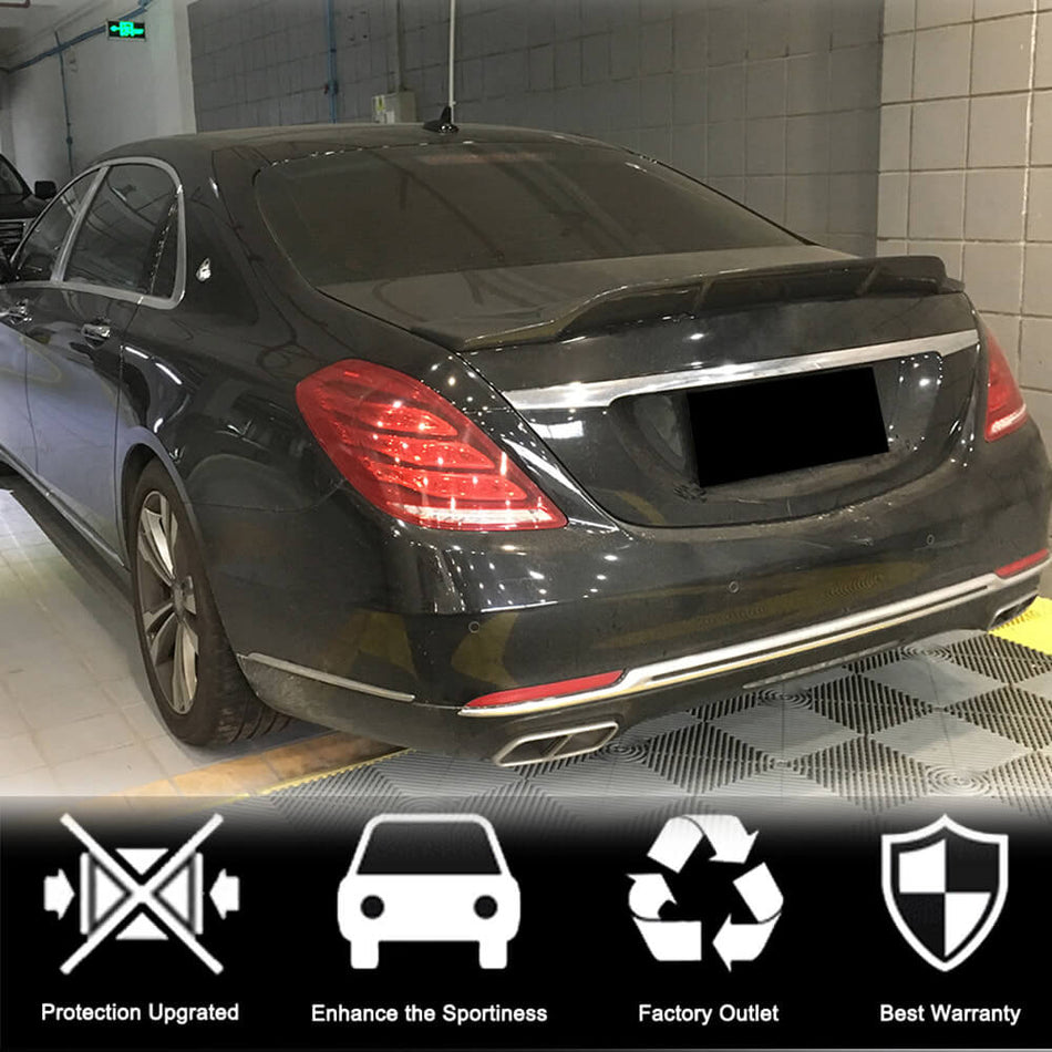 メルセデスベンツ S Class W222 カーボン リア トランク スポイラー ウィングリップ | S400 S450 S500 S550 S560 S600 S63 S65 AMG