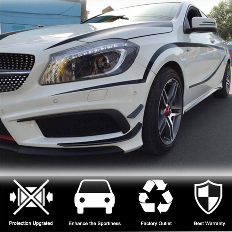 メルセデスベンツ W176 A200 A250 Sport A45 AMG フェイスリフト前 カーボン フロントバンパー Fins エアベンド Fins