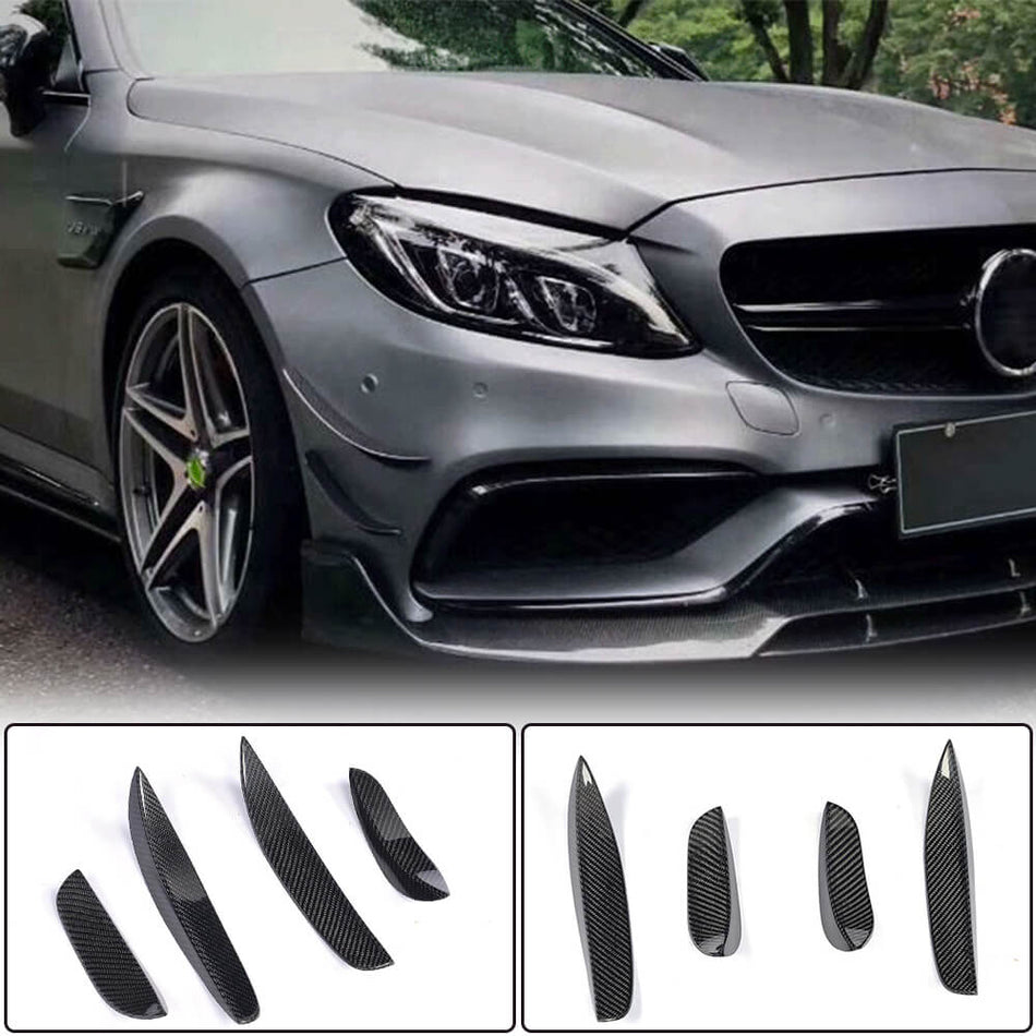メルセデスベンツ W205 C205 A205 C63 AMG カーボン フロントバンパー エア フェンダーベンド