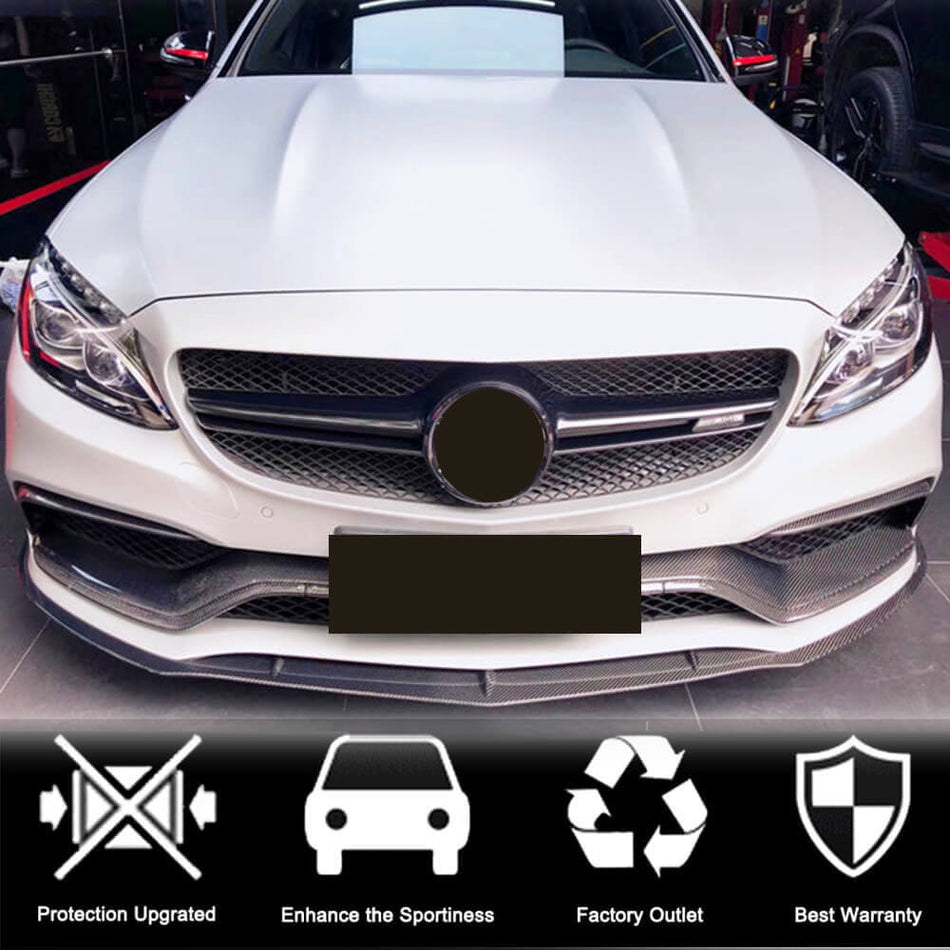 メルセデスベンツ W205 C205 A205 C63 AMG フェイスリフト前 カーボン フロント Fog Lamp エアベンド トリム