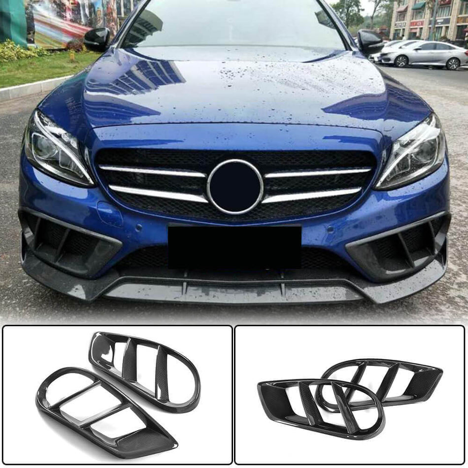 メルセデスベンツ W205 C205 A205 Sport C43 AMG カーボン フォグライト エア Scoop Vent カバーs