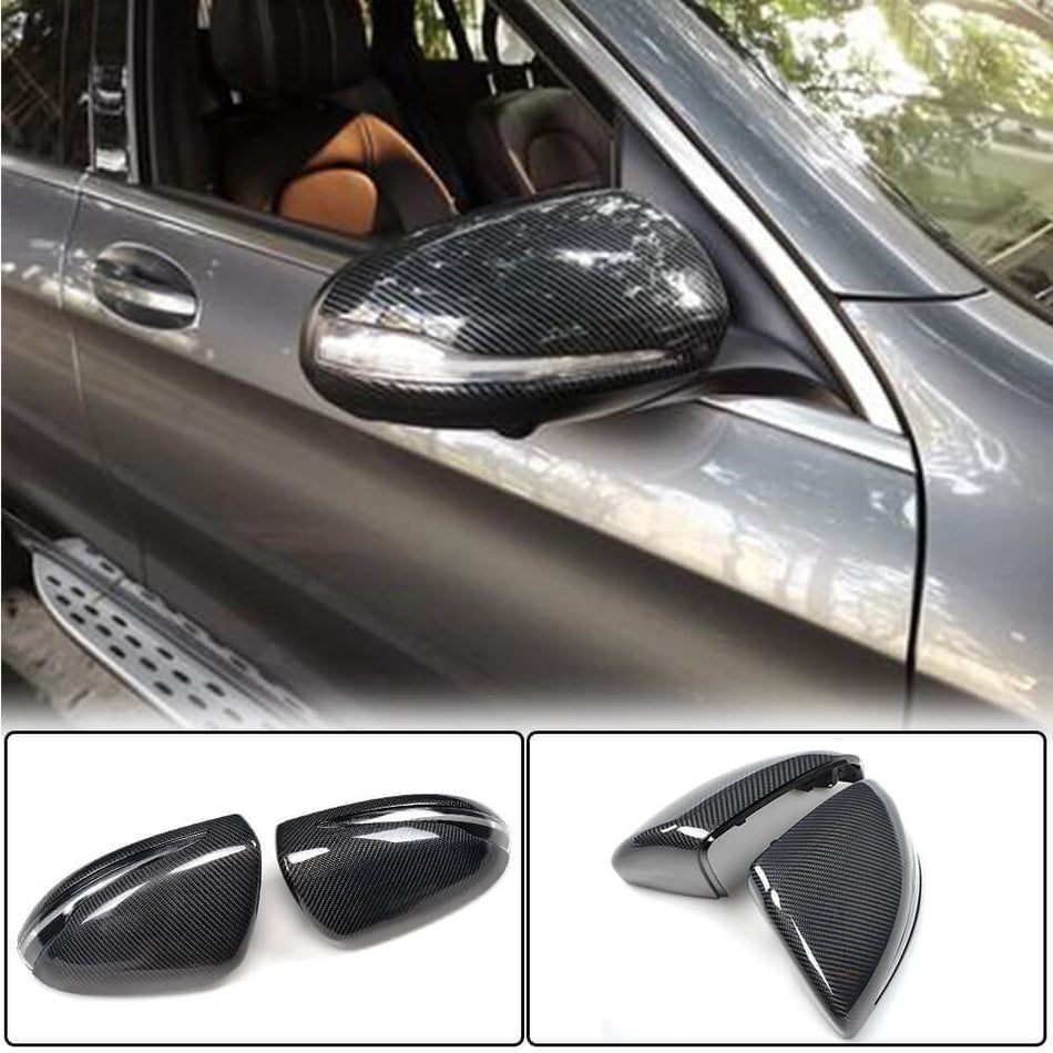 メルセデスベンツ W205 W222 カーボン サイドリアview ミラー カバー カップ LHD