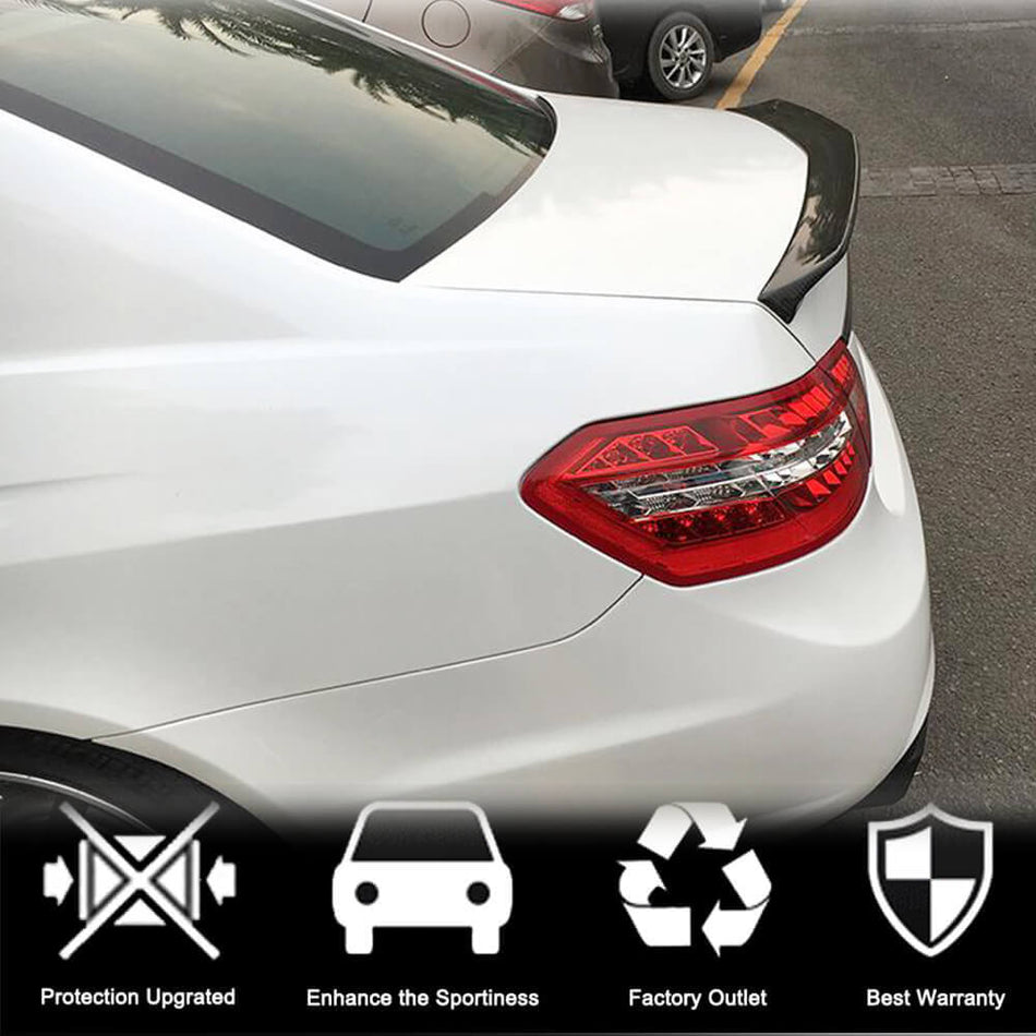 メルセデスベンツ E Class W212 カーボン リア トランク スポイラー ウィングリップ | E200 E250 E300 E350 E400 E500 E63 AMG