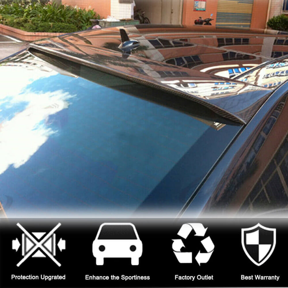 メルセデスベンツ E Class W212 フェイスリフト前 カーボン リア ルーフスポイラー ウィンドウウィングリップ | E200 E250 E300 E350 E400 E500 E63 AMG