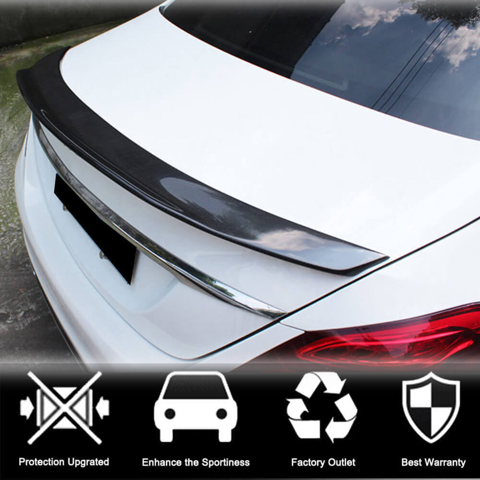 メルセデスベンツ E Class W213 カーボン リア トランク スポイラー ウィングリップ | E200 E250 E300 E350 E400 E450 E500 E550 E43 E53 E63 S AMG