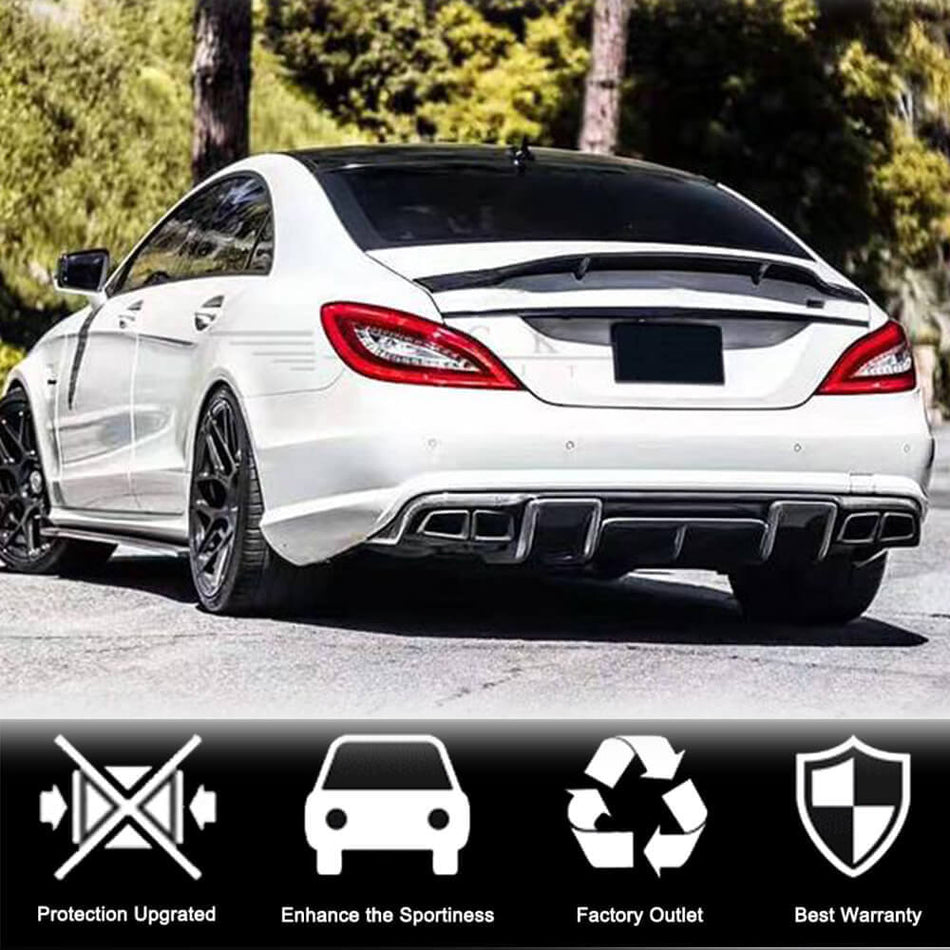 メルセデスベンツ (W218) C218 CLS550 Sport CLS63 AMG カーボン リアバンパー ディフューザー バランスリップ