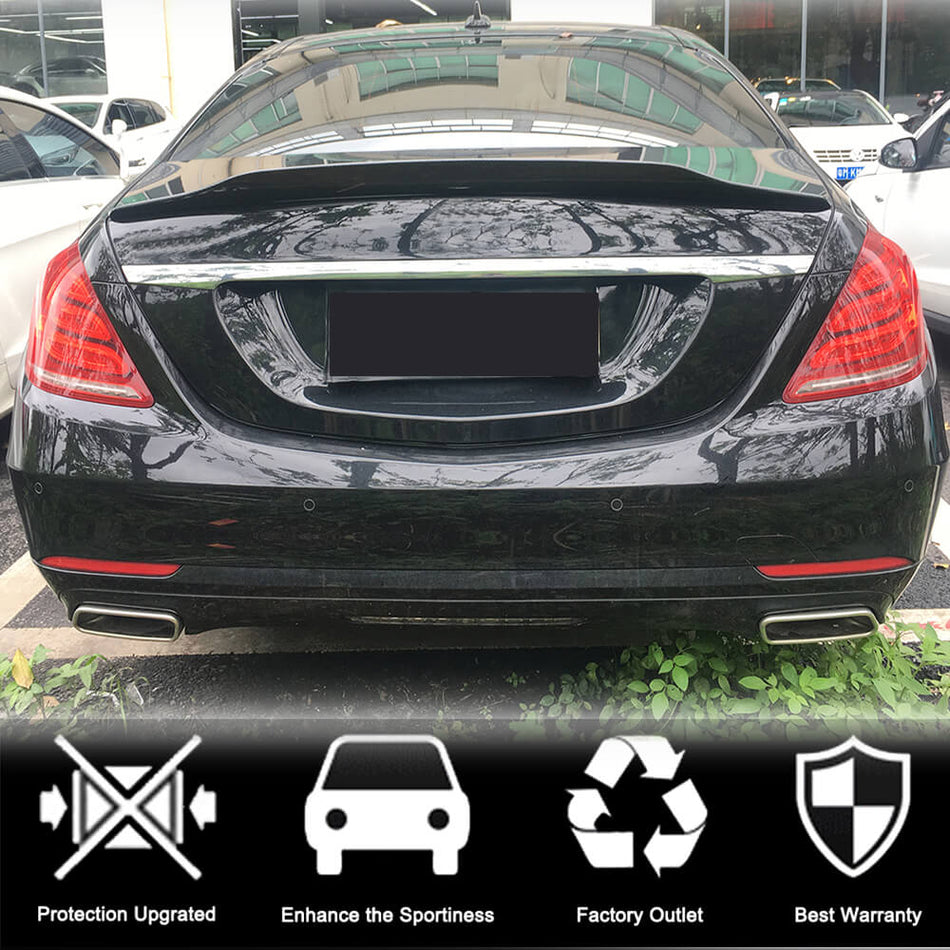 メルセデスベンツ S Class W222 カーボン リア トランク スポイラー ウィングリップ | S400 S450 S500 S550 S560 S600 S63 S65 AMG