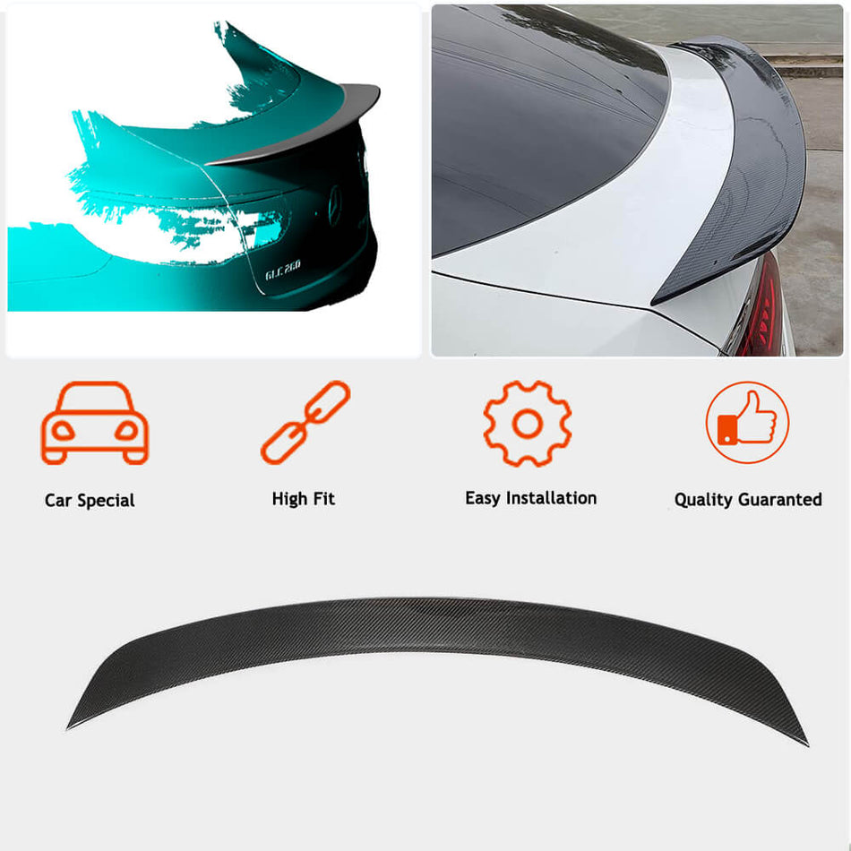 メルセデスベンツ W253 C253 クーペ カーボン リア トランク スポイラー ウィングリップ | GLC250 GLC300 GLC43 GLC63 AMG