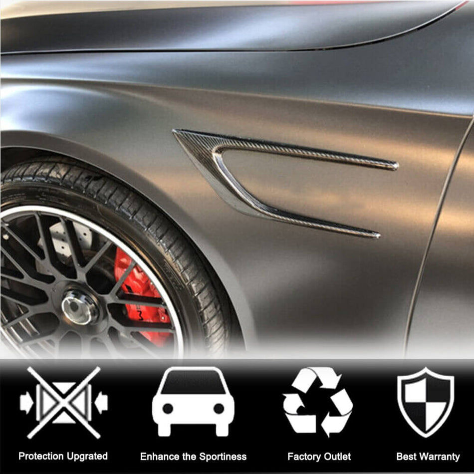 メルセデスベンツ (W205) C205 A205 C63 AMG フェイスリフト前 カーボン フロント サイドエア フェンダーベンド トリム