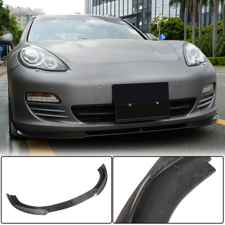 ポルシェ Panamera 970 Standard フェイスリフト前 カーボン フロントバンパー リップスポイラー ワイドボディキッド