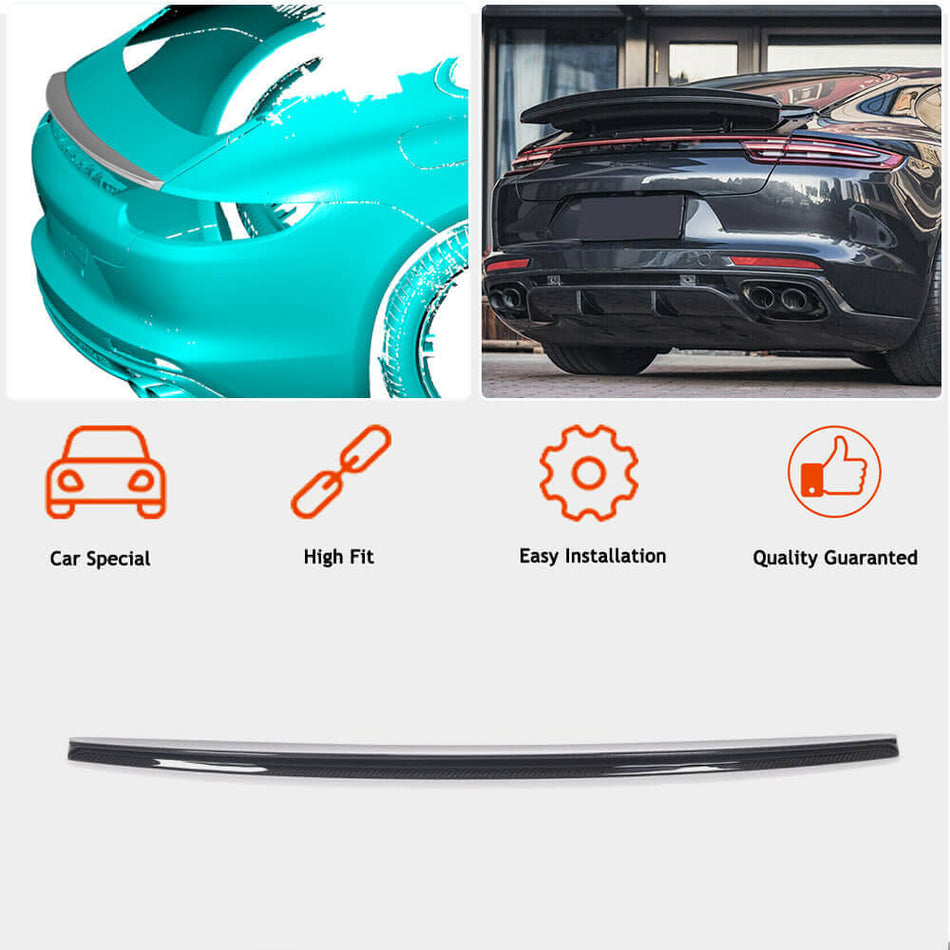 ポルシェ Panamera 971 ドライカーボン リア トランク Duckbill スポイラー ウィングリップ