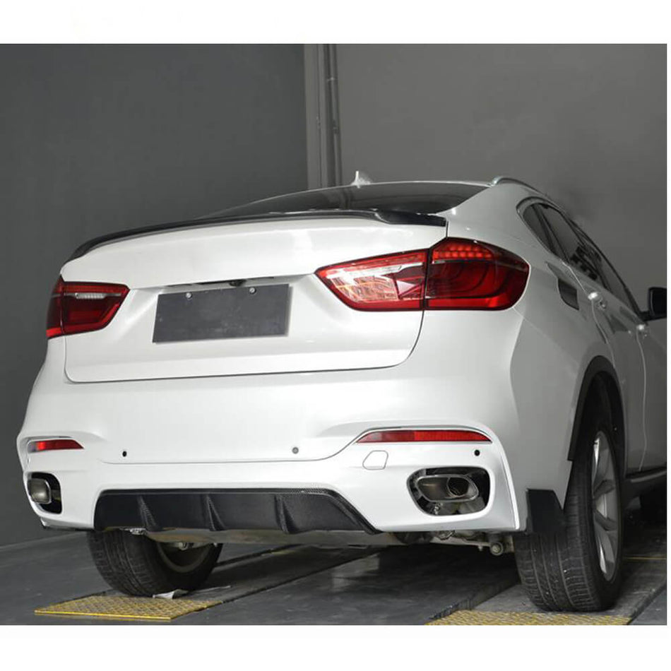 BMW X6 F16 M Sport カーボン リアバンパー ディフューザー W/ Canard スプリッター Flaps