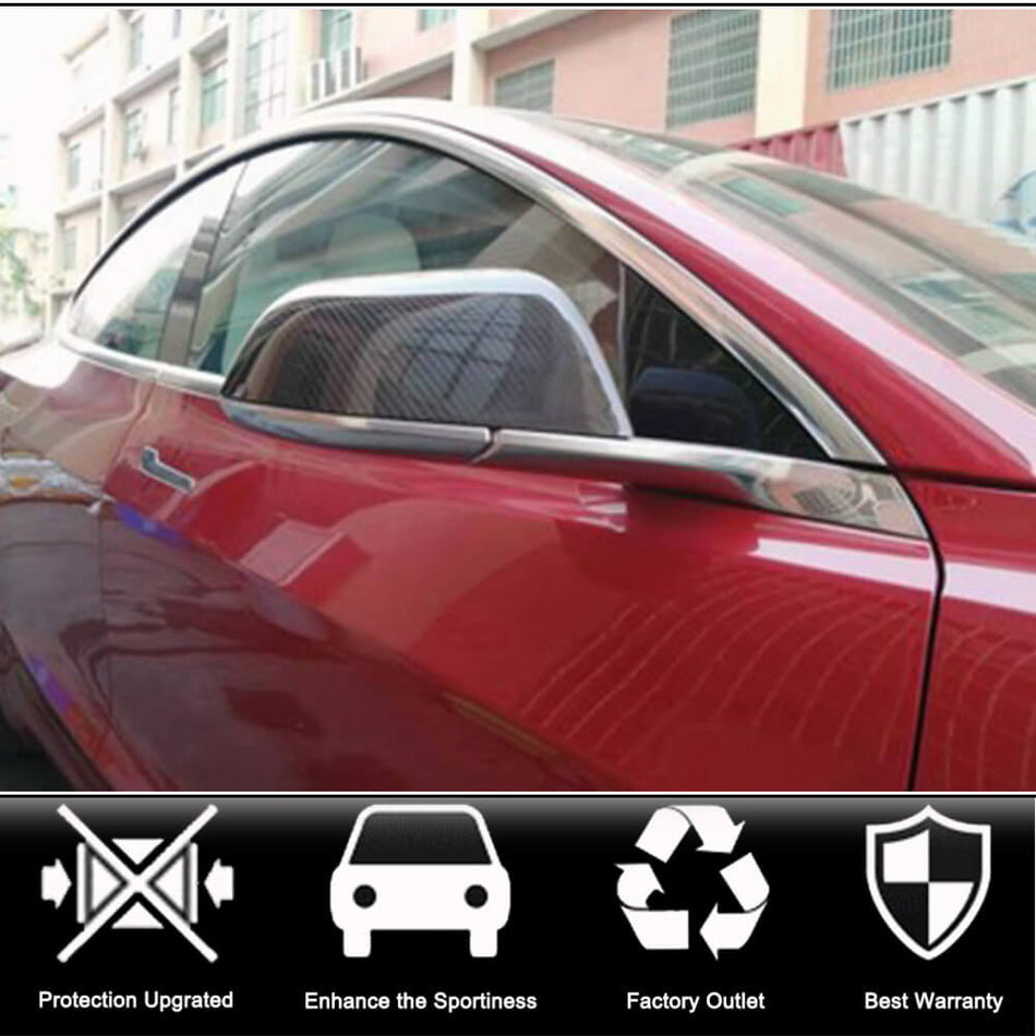 テスラ Model 3 ドライカーボン リプレイスメントStyle サイドミラーカバー