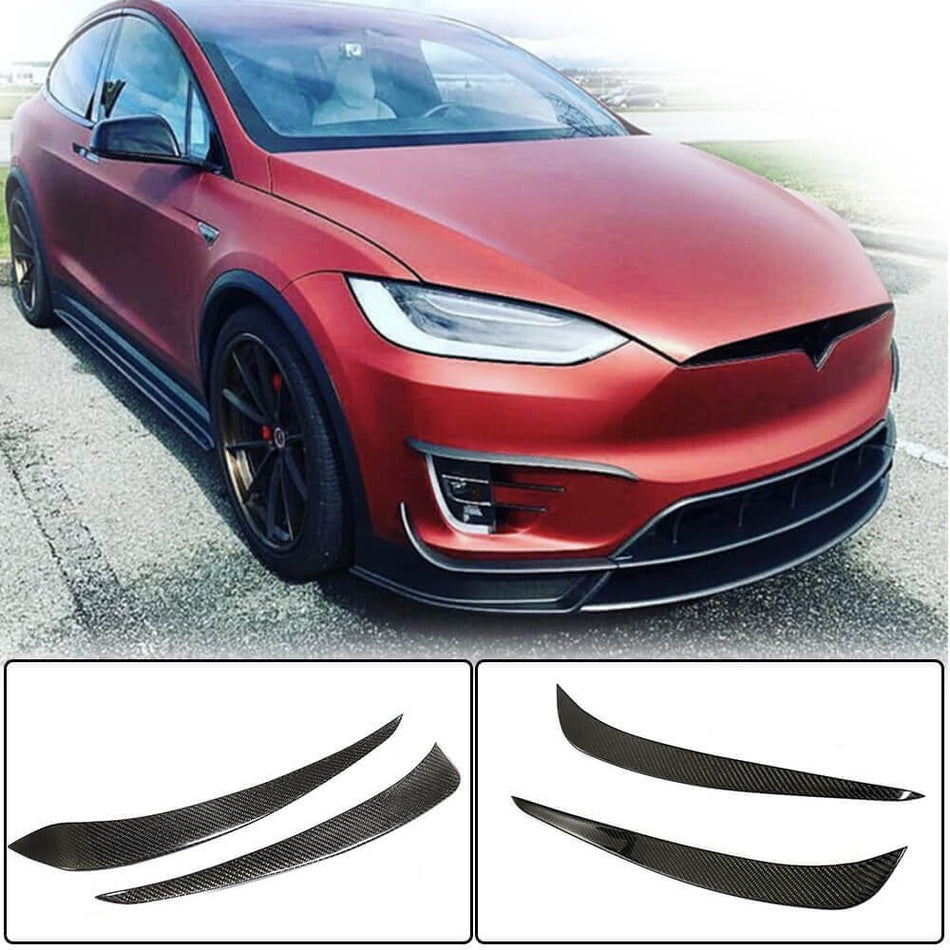 テスラ Model X カーボン フロントバンパー Fins エアベンド フィンs エアロ キット