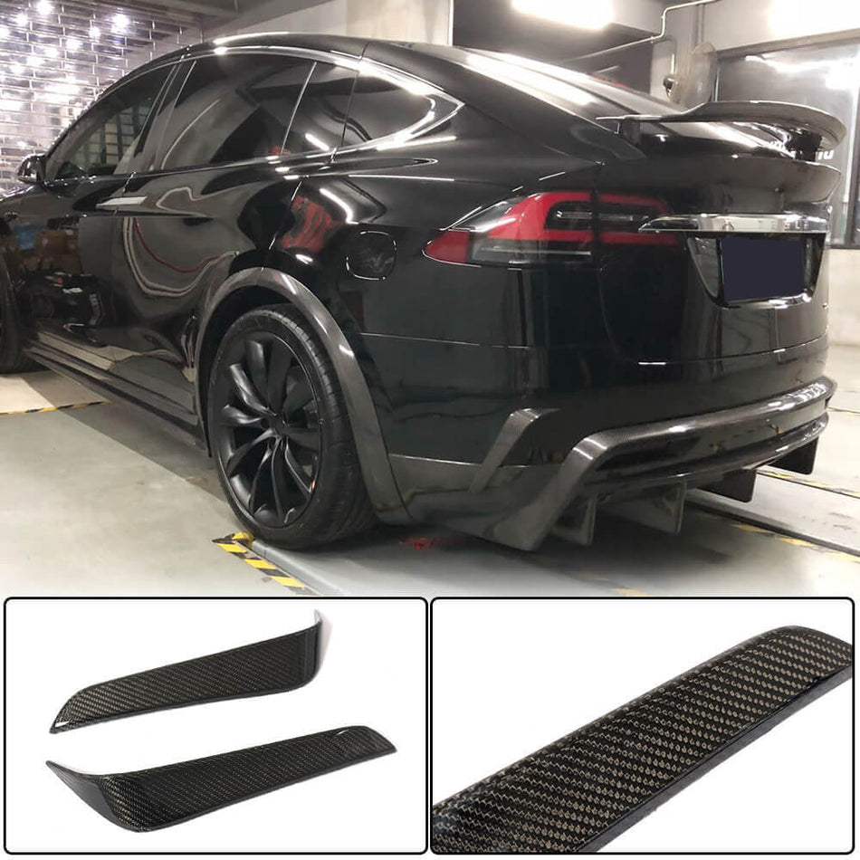 テスラ Model X カーボン リアバンパー Fins エアベンド フィンs エアロ キット