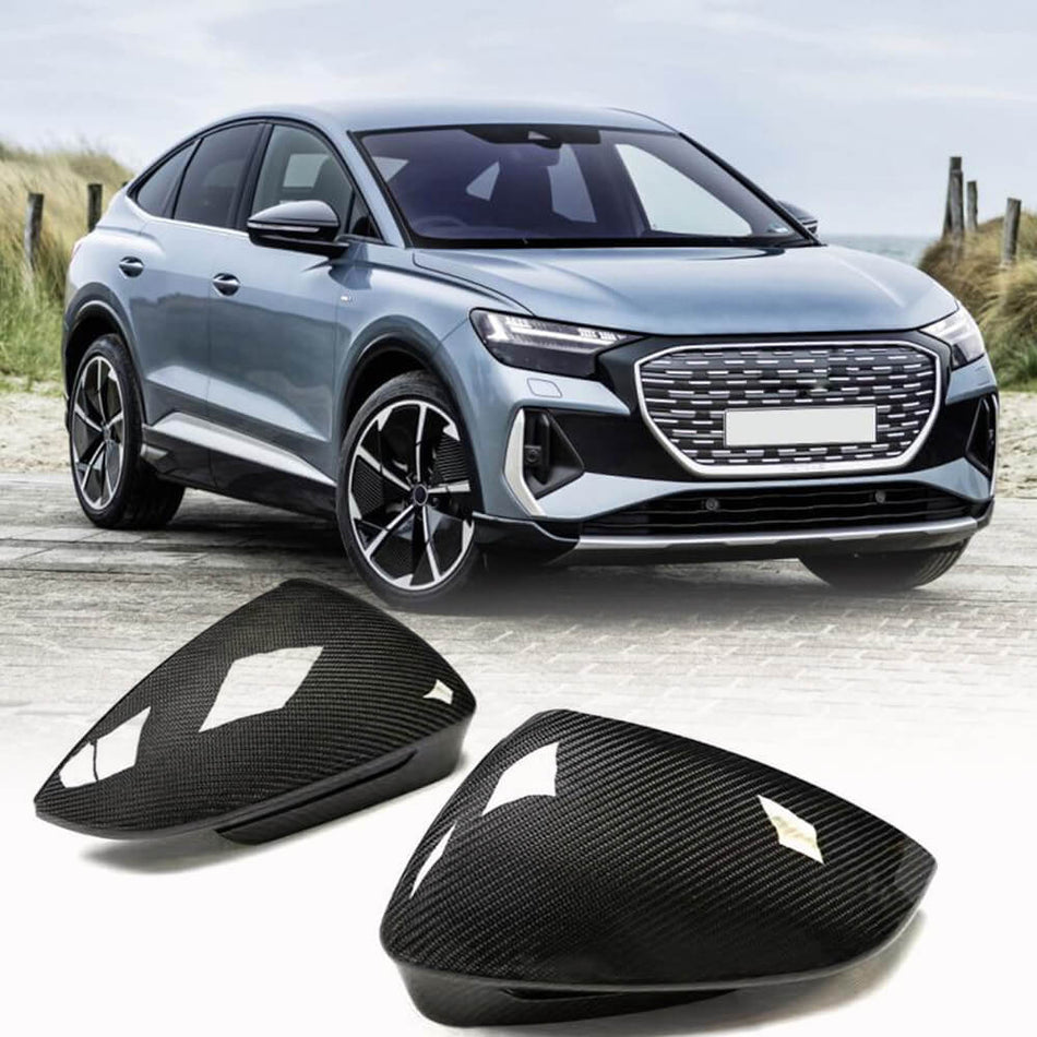 フォルクスワーゲン ID4 ID6 /アウディ Q4 Q5 e-tron Sport Utility 4ドア 2022 カーボン リプレイスメントサイドミラー カバー Cap