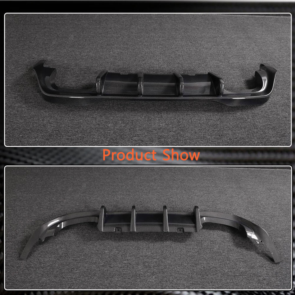 フォルクスワーゲン Golf 8 MK8 R カーボン リアバンパー ディフューザー バランスリップ