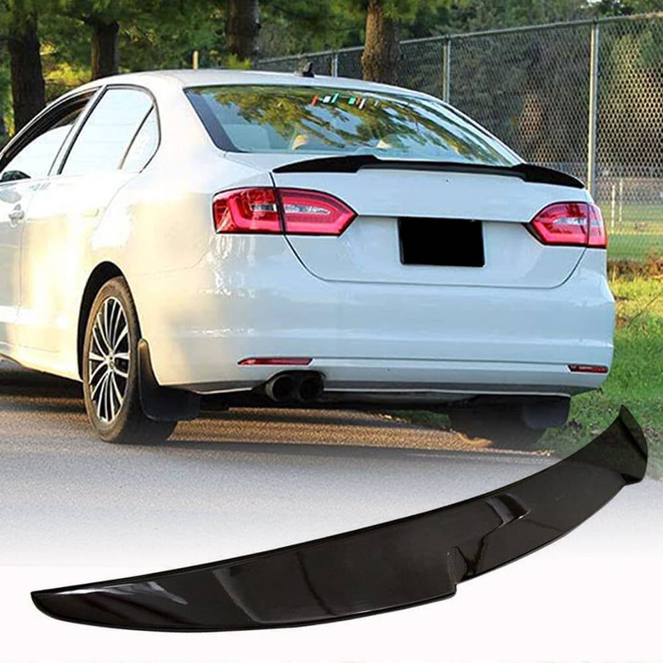 フォルクスワーゲン Jetta Sedan 2012-2018 ブラック リア トランク スポイラー ウィングリップ